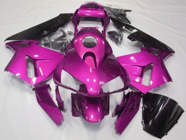Best 2003-2004 Honda CBR600RR Motorcycle Fairings - Hot Pink Glossy Black UK
