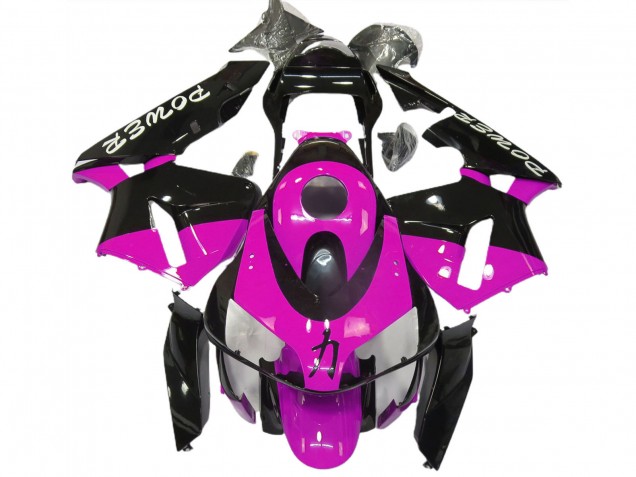2003-2004 Honda CBR600RR Motorcycle Fairings - Hot Pink Glossy Black Power UK