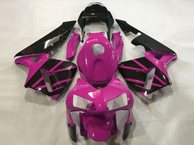 Best 2003-2004 Honda CBR600RR Motorcycle Fairings - Hot Pink Glossy Black OEM Style UK