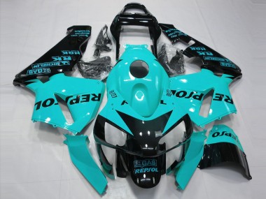 Best 2003-2004 Honda CBR600RR Motorcycle Fairings - Light Blue Glossy Black Repsol UK