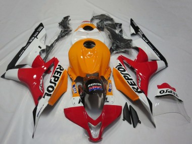 Best 2007-2008 Honda CBR600RR Motorcycle Fairings - Orange White Red Glossy Black Repsol UK
