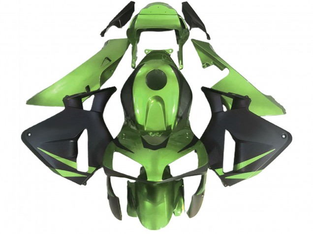 2003-2004 Honda CBR600RR Motorcycle Fairings - Lizard Green Matte Black UK