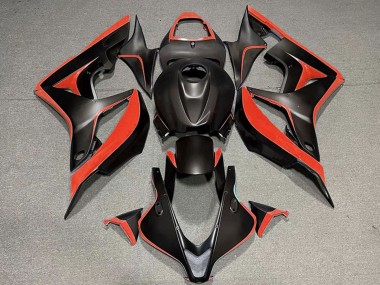 Best 2007-2008 Honda CBR600RR Motorcycle Fairing - Red Matte Black UK