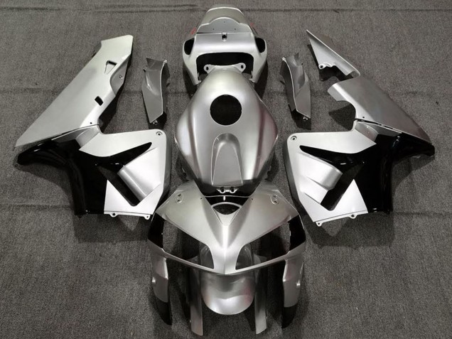 2005-2006 Honda CBR600RR Motorcycle Fairings - Matte Silver and Black UK
