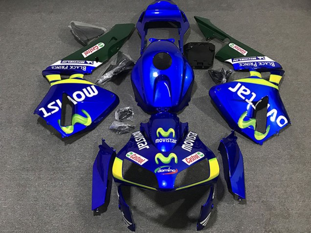 2003-2004 Honda CBR600RR Motorcycle Fairings - Blue Yellow Green MoviStar UK