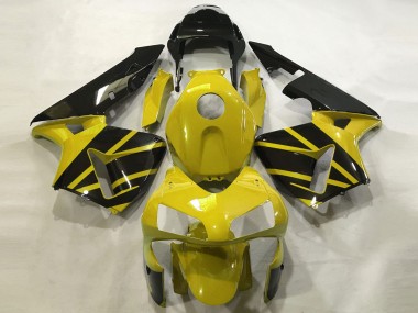 Best 2003-2004 Honda CBR600RR Motorcycle Fairings - Mustard Yellow Glossy Black UK