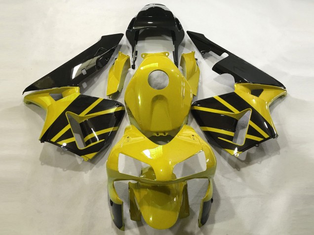 2003-2004 Honda CBR600RR Motorcycle Fairings - Mustard Yellow Glossy Black UK