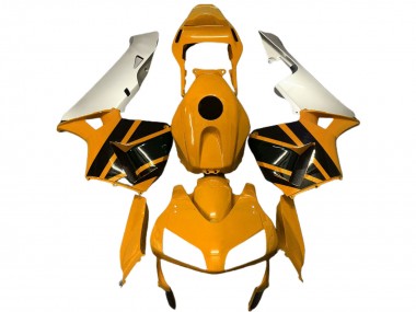 Best 2003-2004 Honda CBR600RR Motorcycle Fairings - Silver Mustard Yellow Glossy Black UK