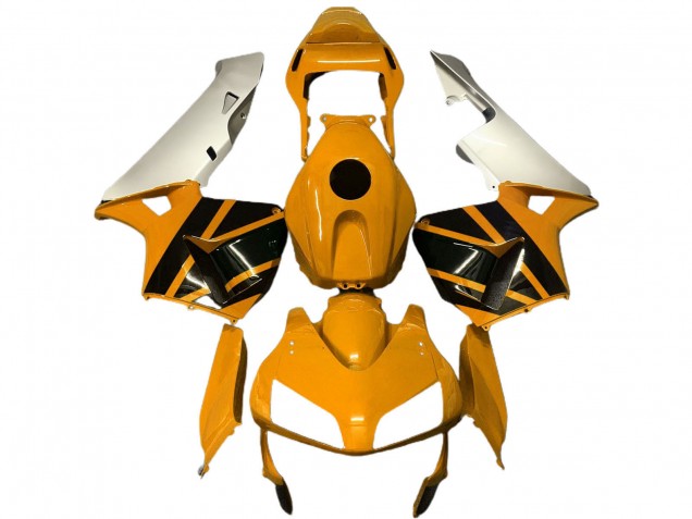 2003-2004 Honda CBR600RR Motorcycle Fairings - Silver Mustard Yellow Glossy Black UK
