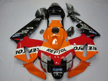 Best 2003-2004 Honda CBR600RR Motorcycle Fairings - Orange White Red Glossy Black OEM Style Repsol UK