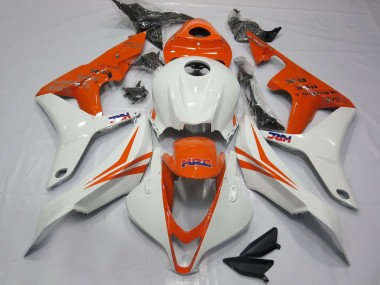 Best 2007-2008 Honda CBR600RR Motorcycle Fairings - White Orange HRC UK
