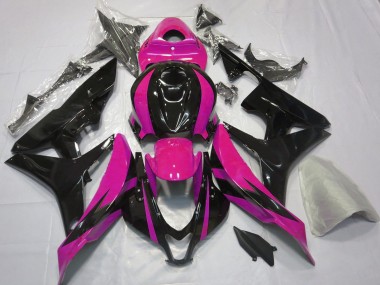 Best 2007-2008 Honda CBR600RR Motorcycle Fairings - Pink Glossy Black OEM Style UK