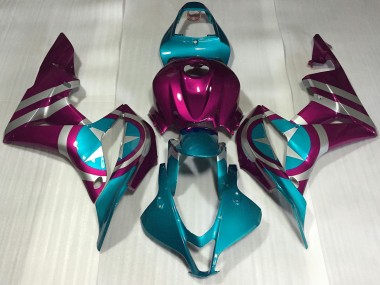 Best 2007-2008 Honda CBR600RR Motorcycle Fairings - Pink Blue Captain America UK