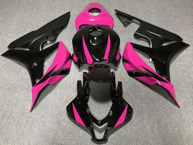 Best 2007-2008 Honda CBR600RR Motorcycle Fairings - Pink Glossy Black Matte Black UK