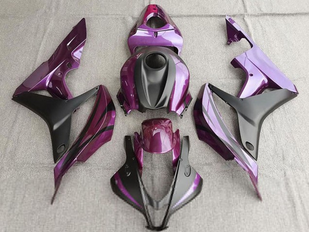 2007-2008 Honda CBR600RR Motorcycle Fairing - Purple Matte Black UK