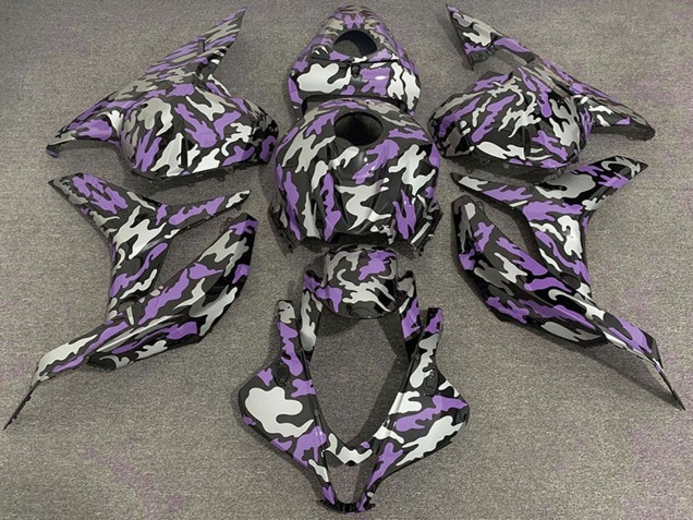 2009-2012 Honda CBR600RR Motorcycle Fairings - Purple Silver Camouflage UK