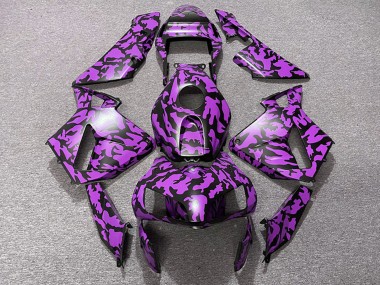 Best 2003-2004 Honda CBR600RR Motorcycle Fairings - Purple Black Camouflage UK