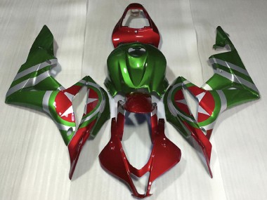 Best 2007-2008 Honda CBR600RR Motorcycle Fairings - Red Green Captain America UK