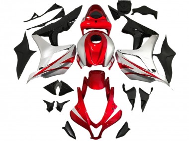 Best 2007-2008 Honda CBR600RR Motorcycle Fairings - Silver Red Glossy Black OEM Style UK
