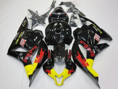 Best 2009-2012 Honda CBR600RR Motorcycle Fairings - Glossy Black Yellow Red Bull UK