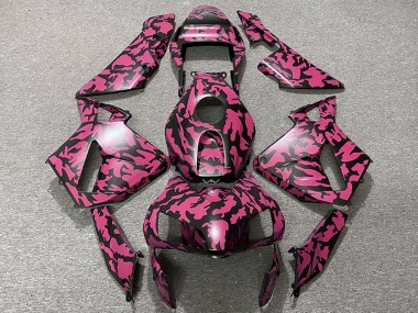 Best 2003-2004 Honda CBR600RR Motorcycle Fairings - Red Black Camouflage UK