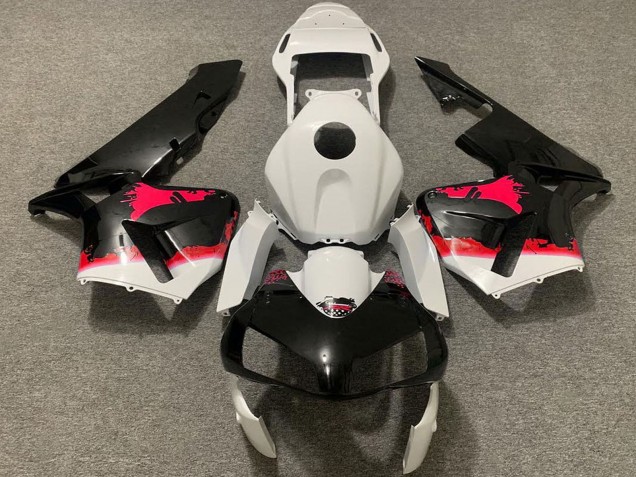 2003-2004 Honda CBR600RR Motorcycle Fairings - Red Glossy Black Splatter UK