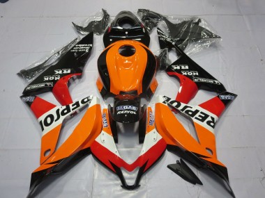 Best 2007-2008 Honda CBR600RR Motorcycle Fairing - Orange White Red Glossy Black Repsol UK