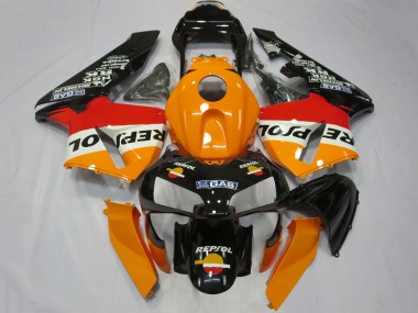Best 2003-2004 Honda CBR600RR Complete Motorcycle Fairings - Orange White Red Glossy Black Repsol UK