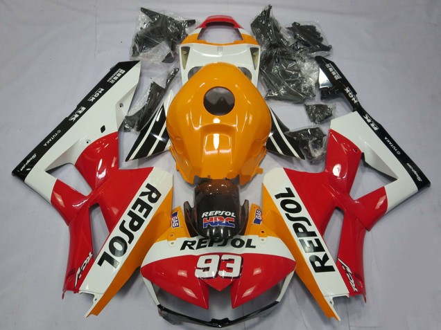 2013-2023 Honda CBR600RR Motorcycle Fairings - Orange White Red Glossy Black Repsol 93 UK