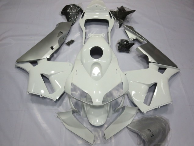 2003-2004 Honda CBR600RR Motorcycle Fairings - Silver White UK