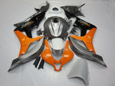 Best 2007-2008 Honda CBR600RR Motorcycle Fairings - Silver Orange Glossy Black UK