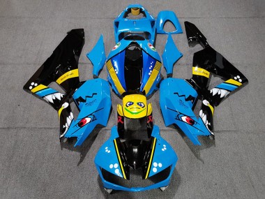 Best 2013-2023 Honda CBR600RR Motorcycle Fairings - Blue Yellow Glossy Black Shark UK