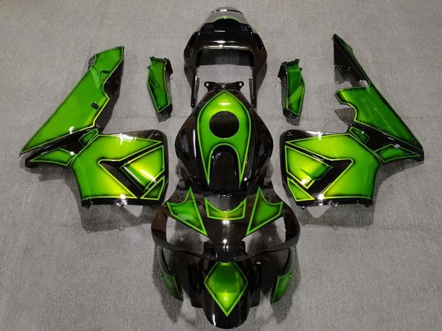 2003-2004 Honda CBR600RR Motorcycle Fairings - Green Glossy Black UK
