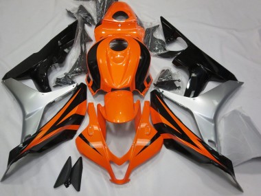 Best 2007-2008 Honda CBR600RR Motorcycle Fairings - Silver Orange Glossy Black OEM Style UK
