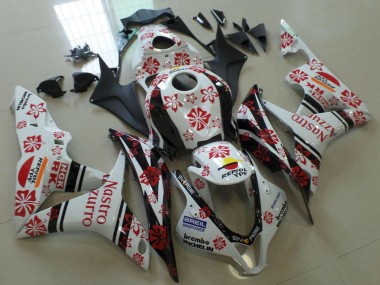 Best 2007-2008 Honda CBR600RR Motorcycle Fairings - White Red Black Nastro Azzurro UK