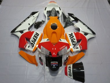 Best 2003-2004 Honda CBR600RR Motorcycle Fairings - Orange White Red Glossy Black Repsol UK