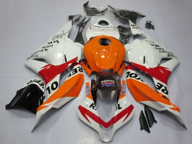 Best 2009-2012 Honda CBR600RR Motorcycle Fairings - Orange White Red Glossy Black Repsol UK