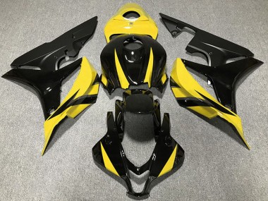 Best 2007-2008 Honda CBR600RR Motorcycle Fairings - Yellow Glossy Black Matte Black UK