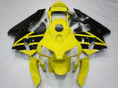 Best 2003-2004 Honda CBR600RR Motorcycle Fairings - Yellow Glossy Black OEM Style UK