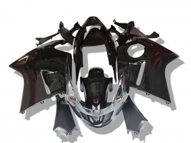 Best 1996-2007 Honda CBR1100XX Blackbird Motorcycle Fairings - Glossy Black Grey UK