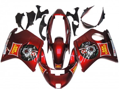 Best 1996-2007 Honda CBR1100XX Blackbird Motorcycle Fairings - Red Yellow San Carlo UK