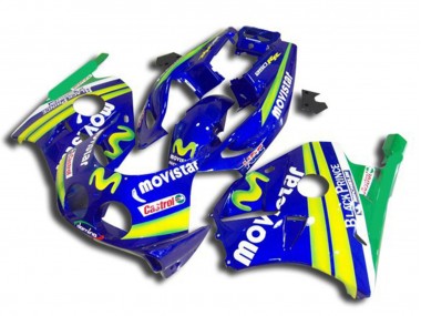 Best 1990-1998 Honda CBR250RR Motorcycle Fairings - Blue Yellow Green MoviStar Red Castrol UK