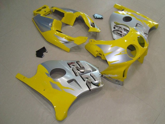 1990-1998 Honda CBR250RR Motorcycle Fairings - Silver Yellow UK