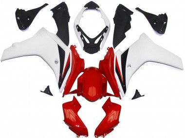 Best 2011-2013 Honda CBR600F Abs Motorcycle Fairings - White Red Glossy Black UK