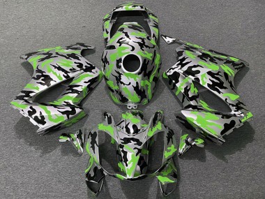 Best 2002-2013 Honda VFR 800 Motorcycle Fairings - Green Camouflage UK