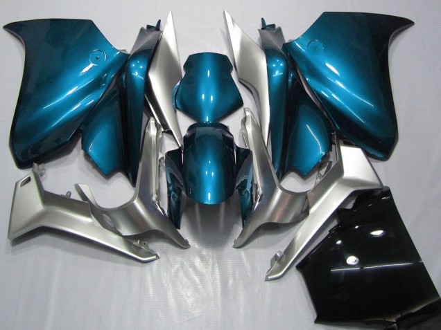 2010-2014 Honda VFR 1200 Motorcycle Fairings - Silver Light Blue UK