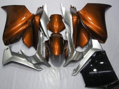Best 2010-2014 Honda VFR 1200 Motorcycle Fairings - Silver Orange UK