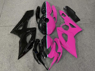 Best 2005-2006 Suzuki GSXR 1000 Motorcycle Fairings - Glossy Black and Pink UK