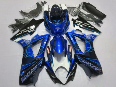 Best 2007-2008 Suzuki GSXR 1000 Motorcycle Fairings - Blue Black Corona UK