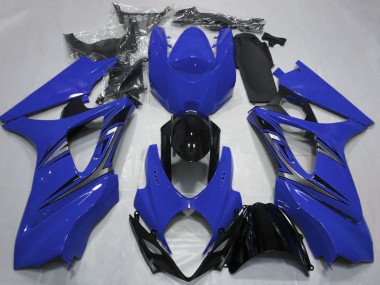Best 2007-2008 Suzuki GSXR 1000 Motorcycle Fairings - Blue Glossy Black OEM Style UK